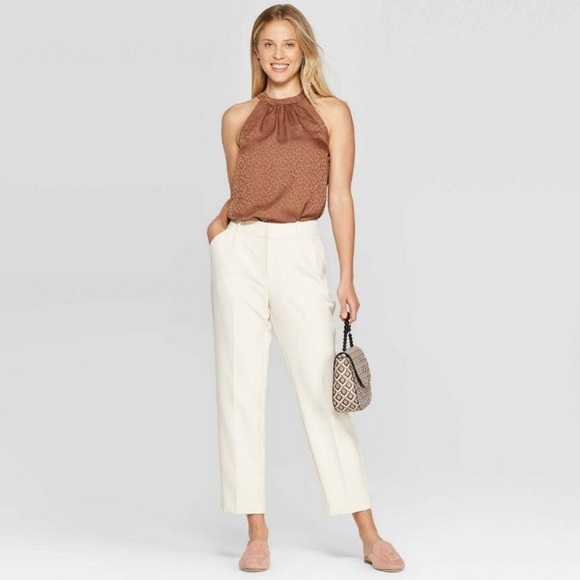 plus size cream pants